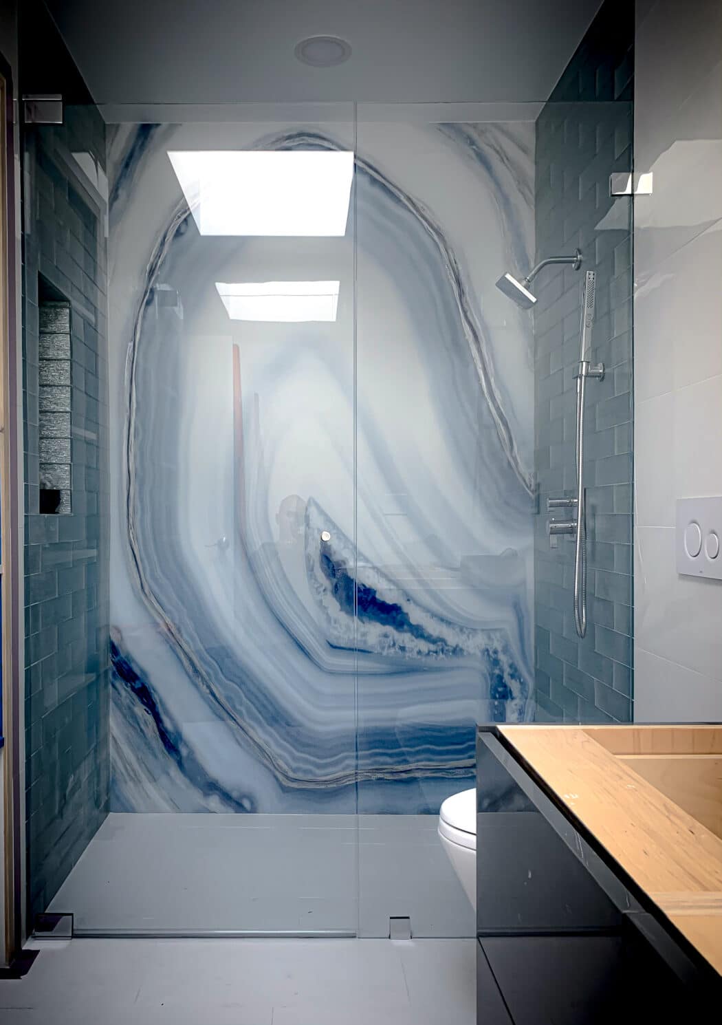 Hinged Frameless Shower Doors - Door Inline Showers
