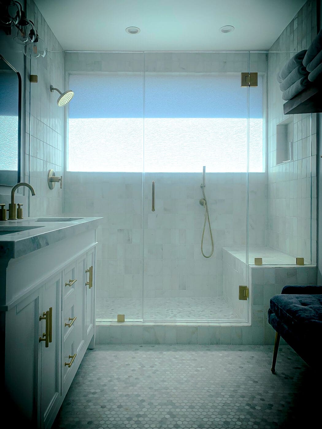 Hinged Frameless Shower Doors - Door Inline Showers