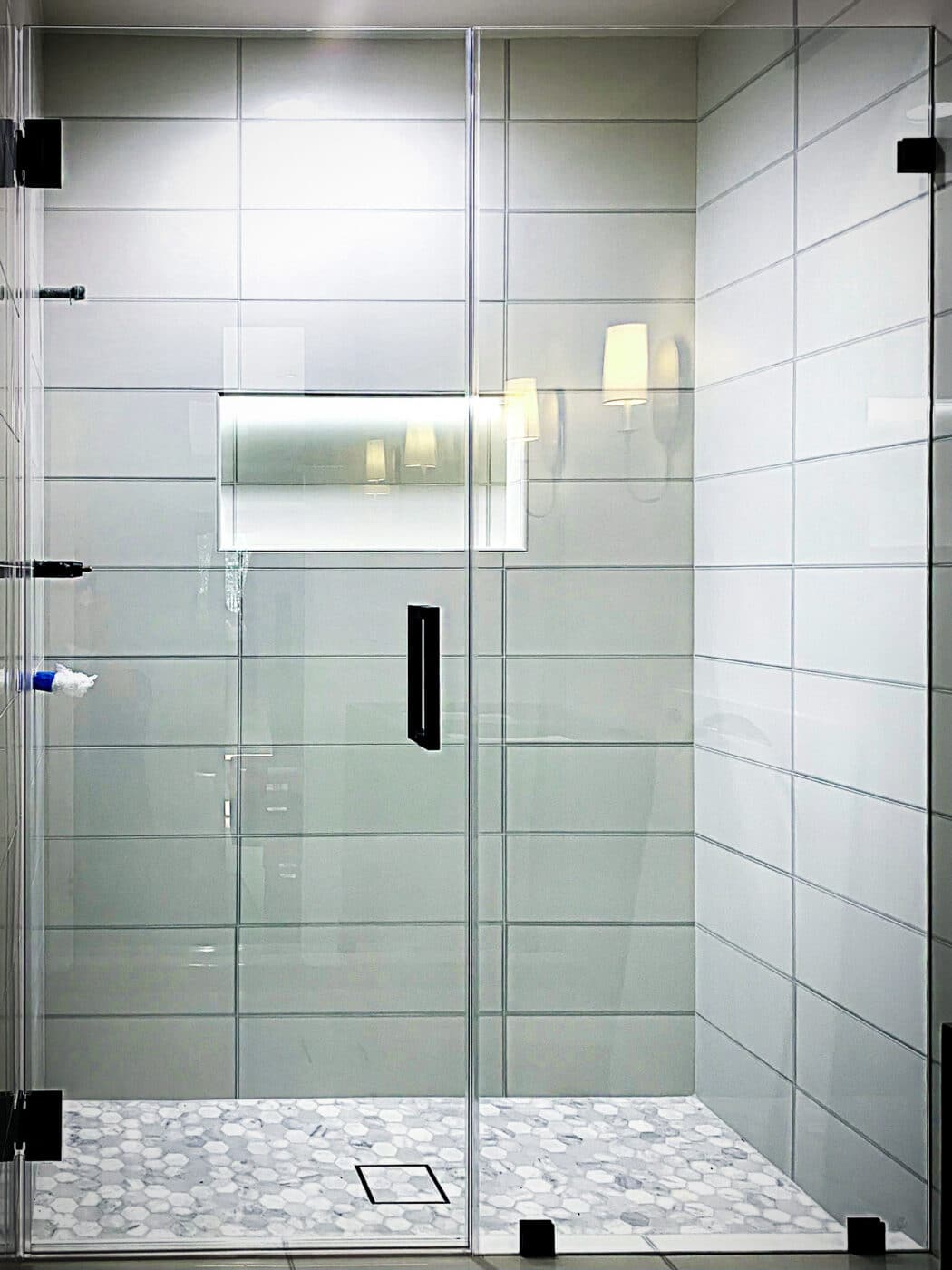 Hinged Frameless Shower Doors - Door Inline Showers