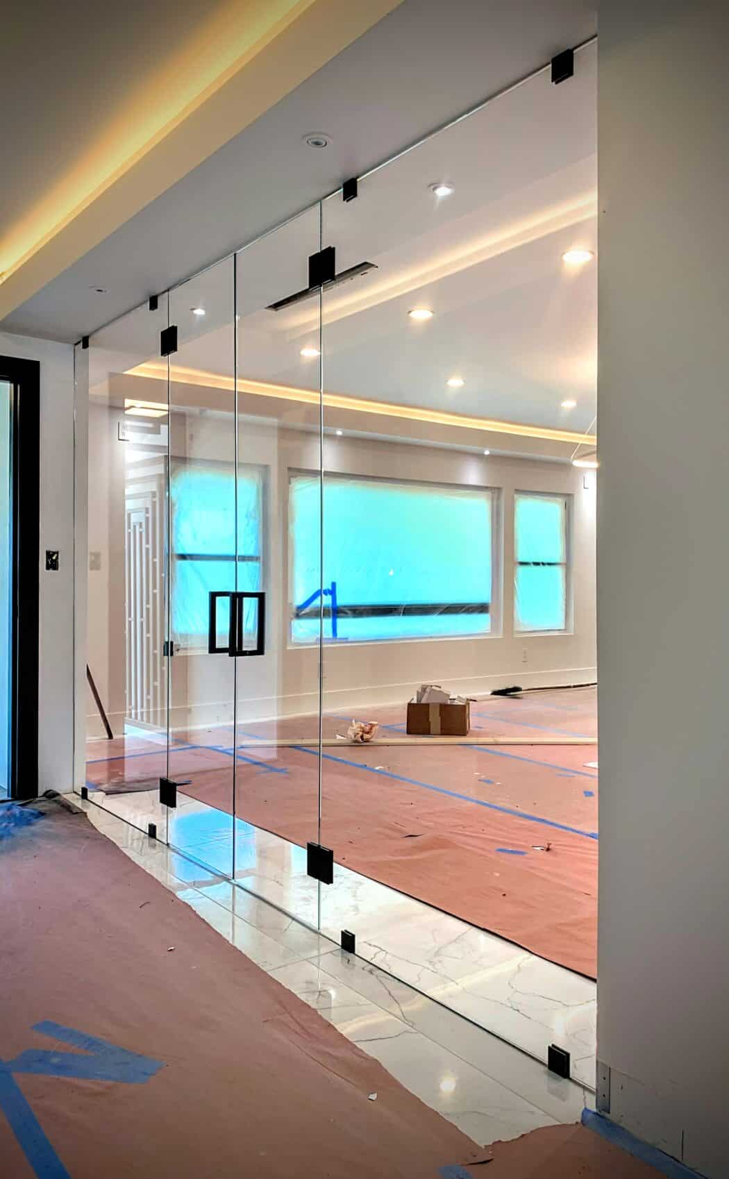 Hinged Frameless Shower Doors - Door Inline Showers