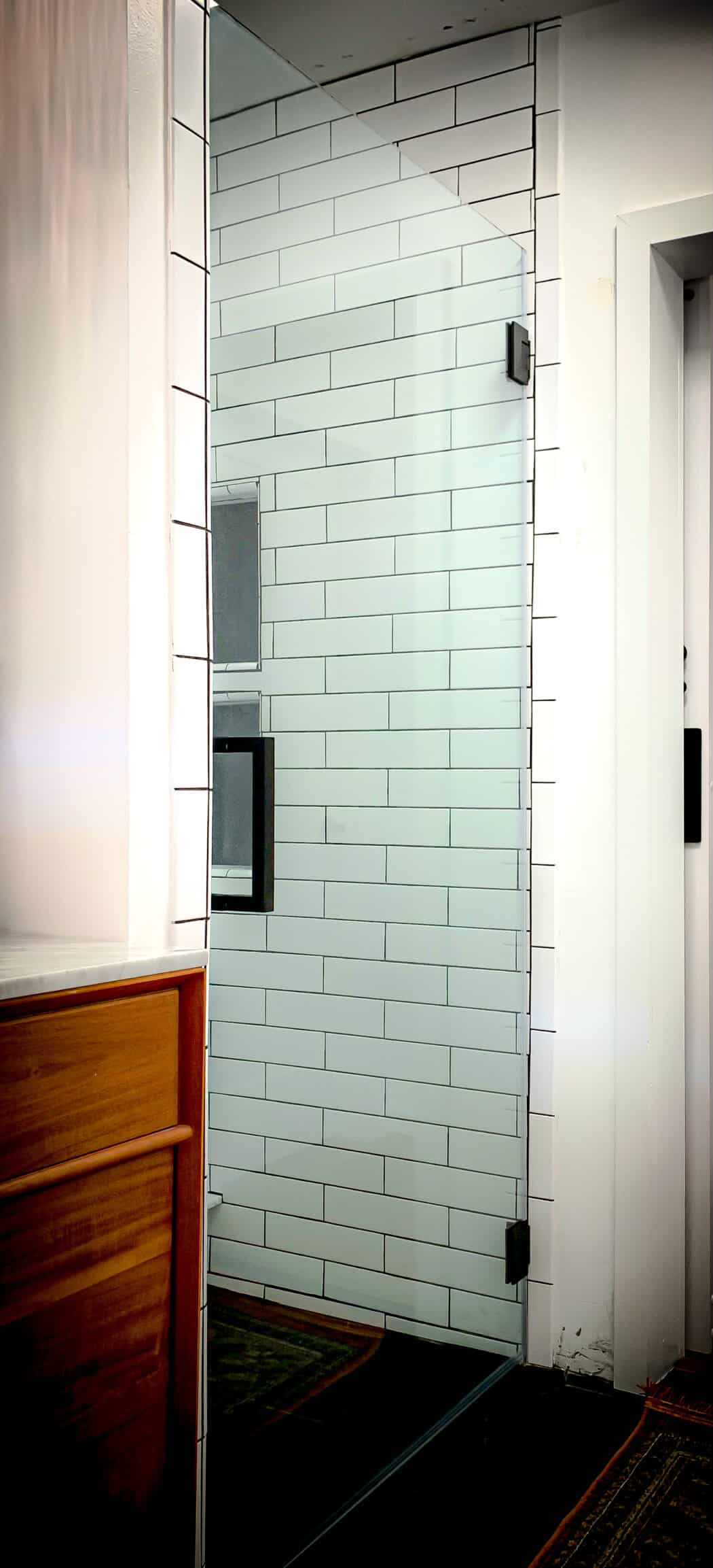 Hinged Frameless Shower Doors - Door Inline Showers