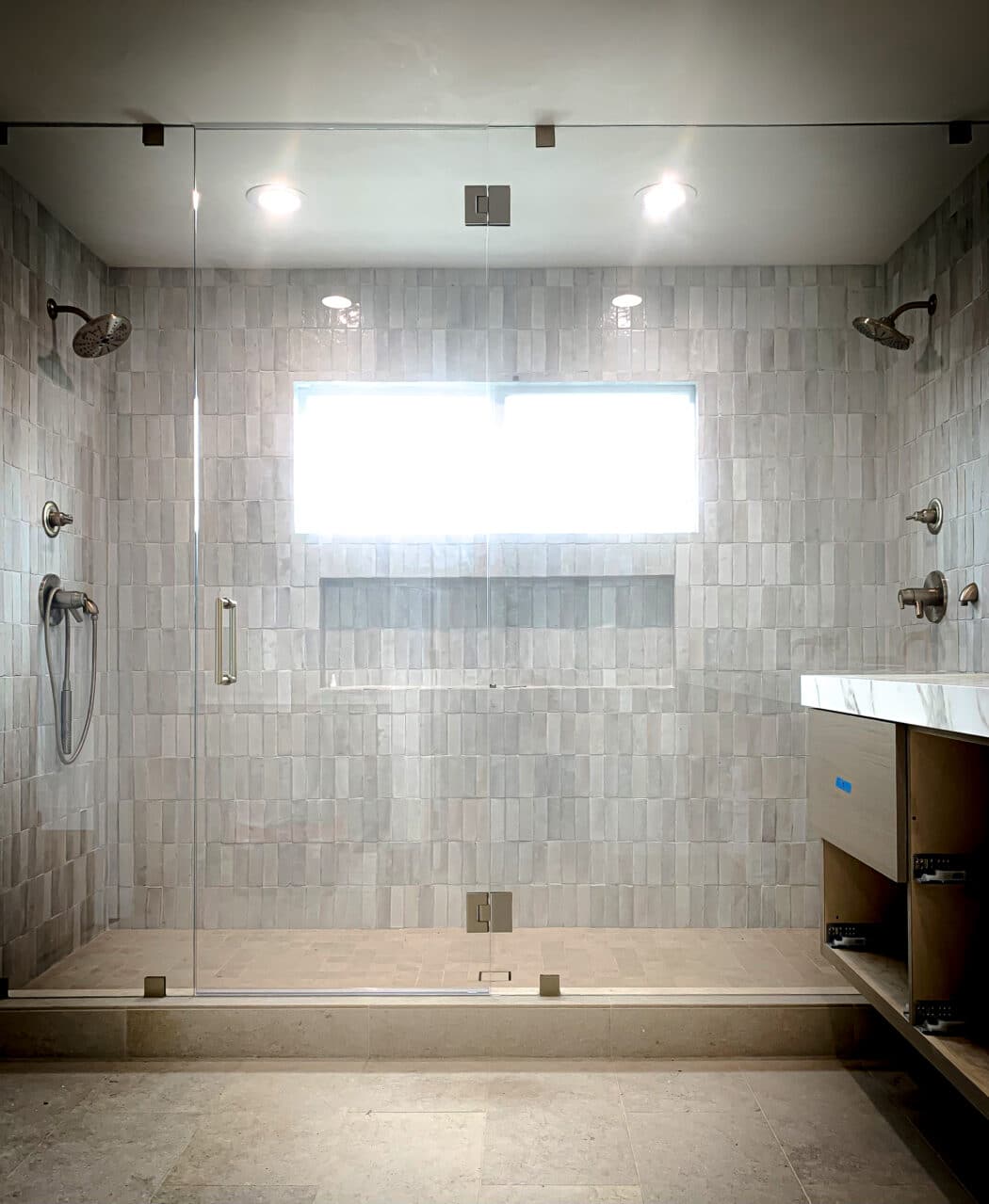 Hinged Frameless Shower Doors - Door Inline Showers