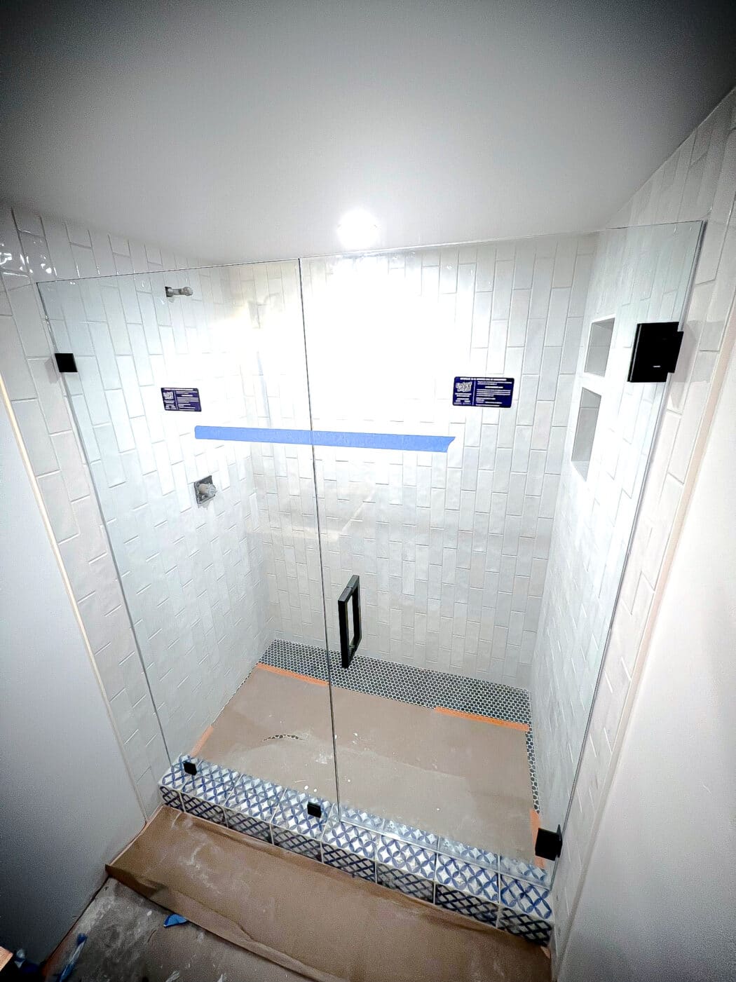 Hinged Frameless Shower Doors - Door Inline Showers