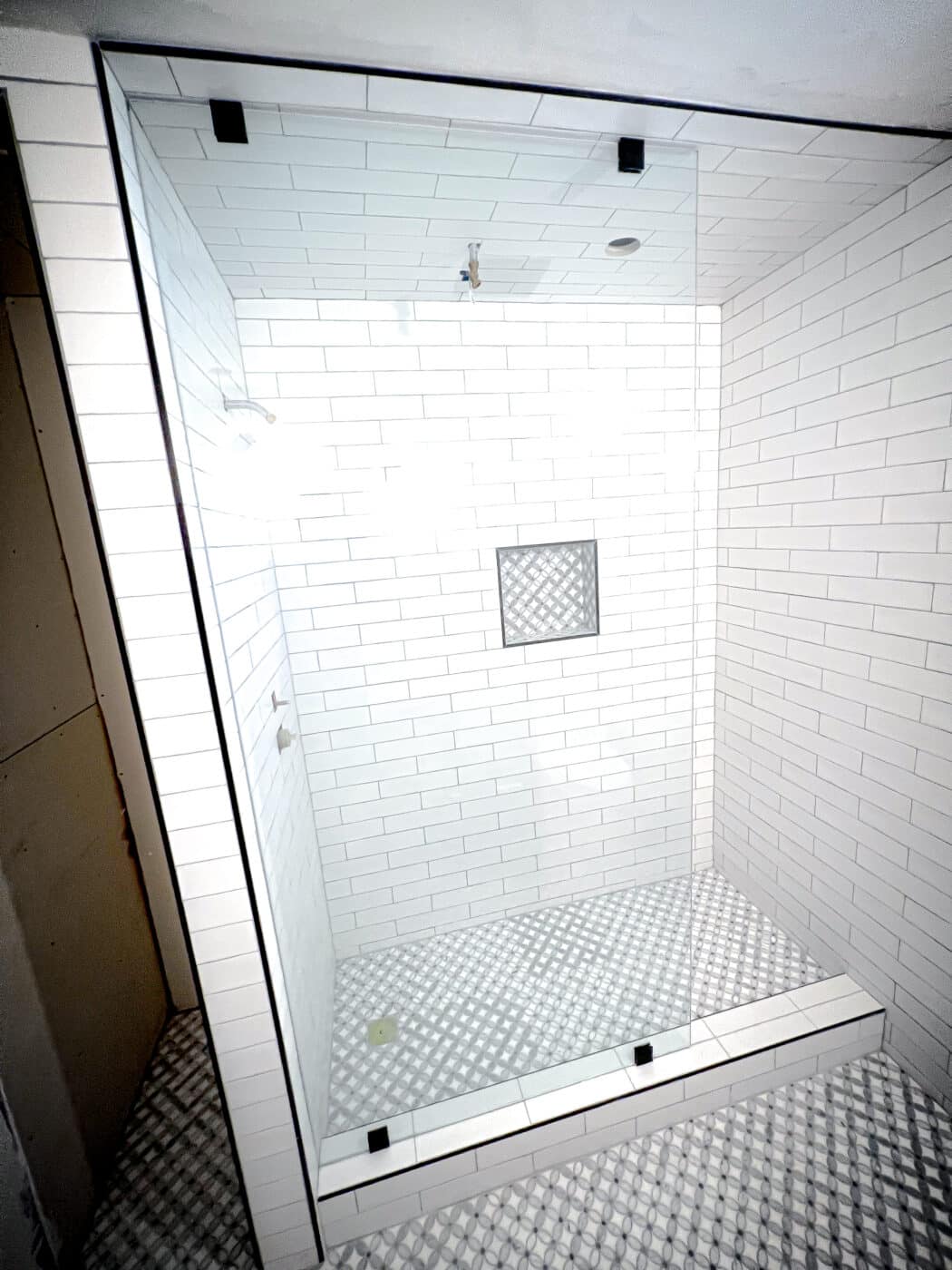 Hinged Frameless Shower Doors - Door Inline Showers