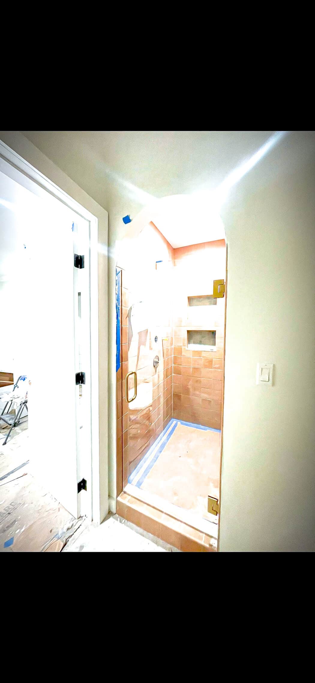Hinged Frameless Shower Doors - Door Inline Showers