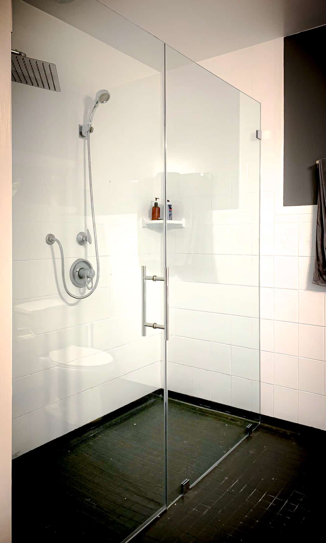 Hinged Frameless Shower Doors - Door Inline Showers