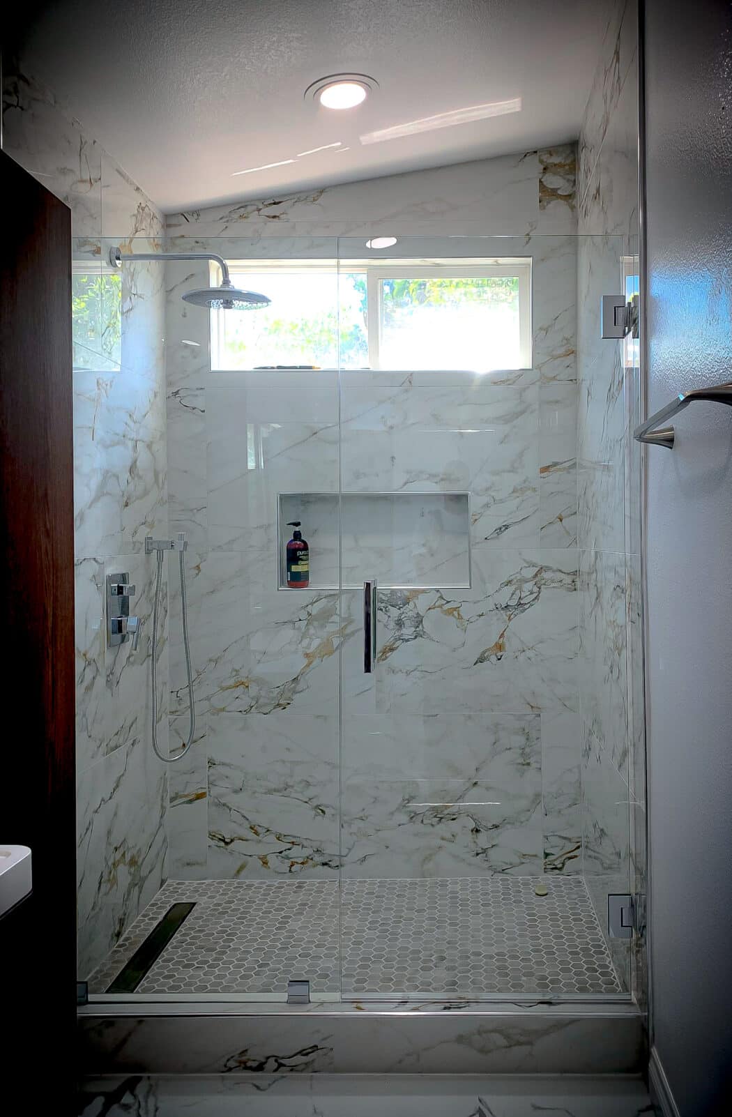 Hinged Frameless Shower Doors - Door Inline Showers