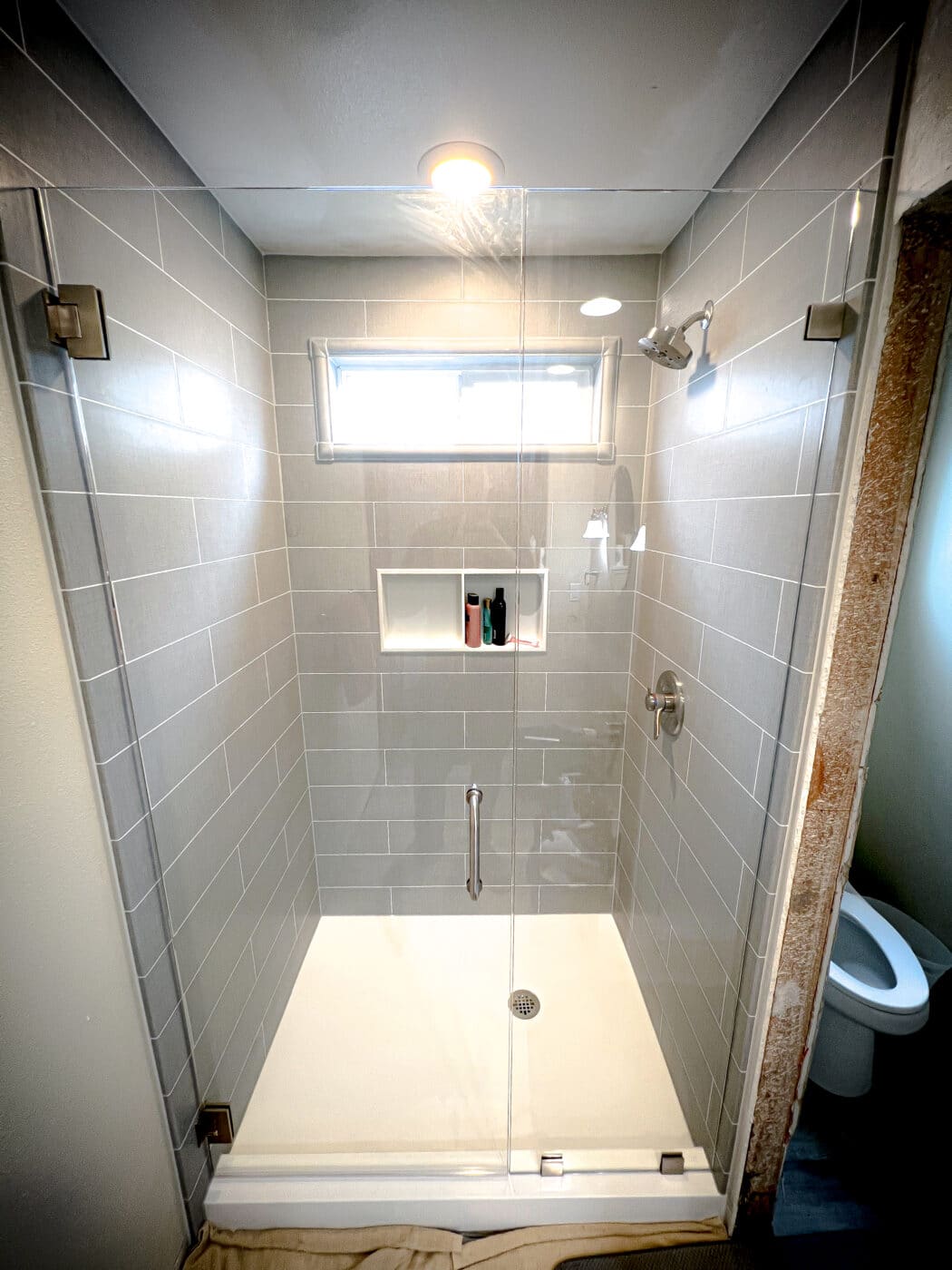 Hinged Frameless Shower Doors - Door Inline Showers