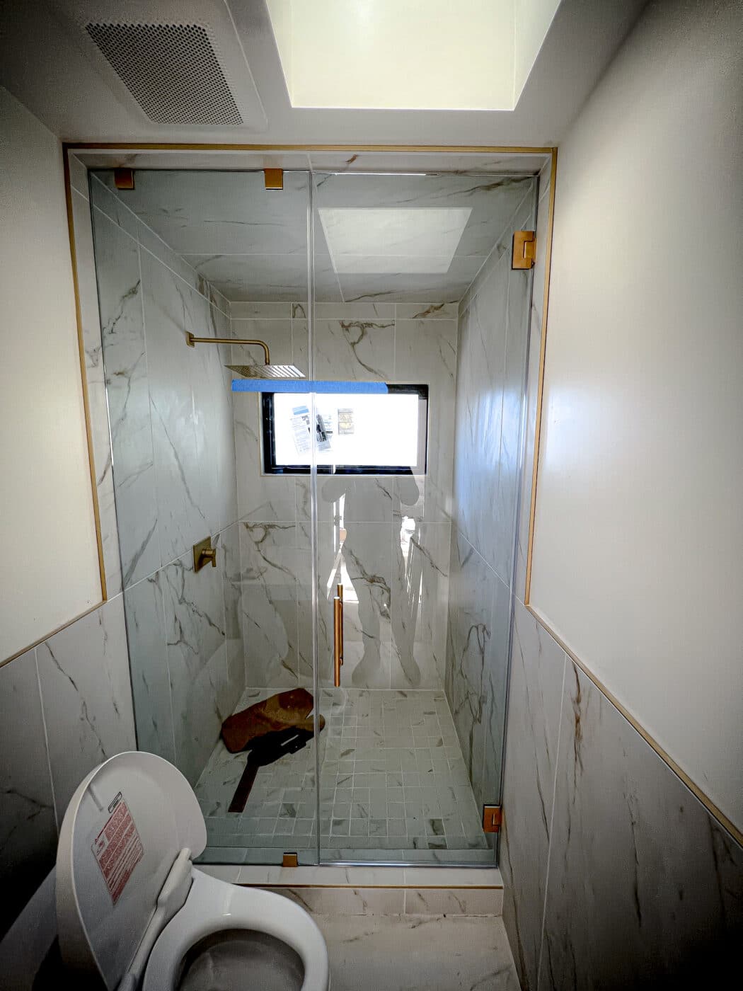 Hinged Frameless Shower Doors - Door Inline Showers