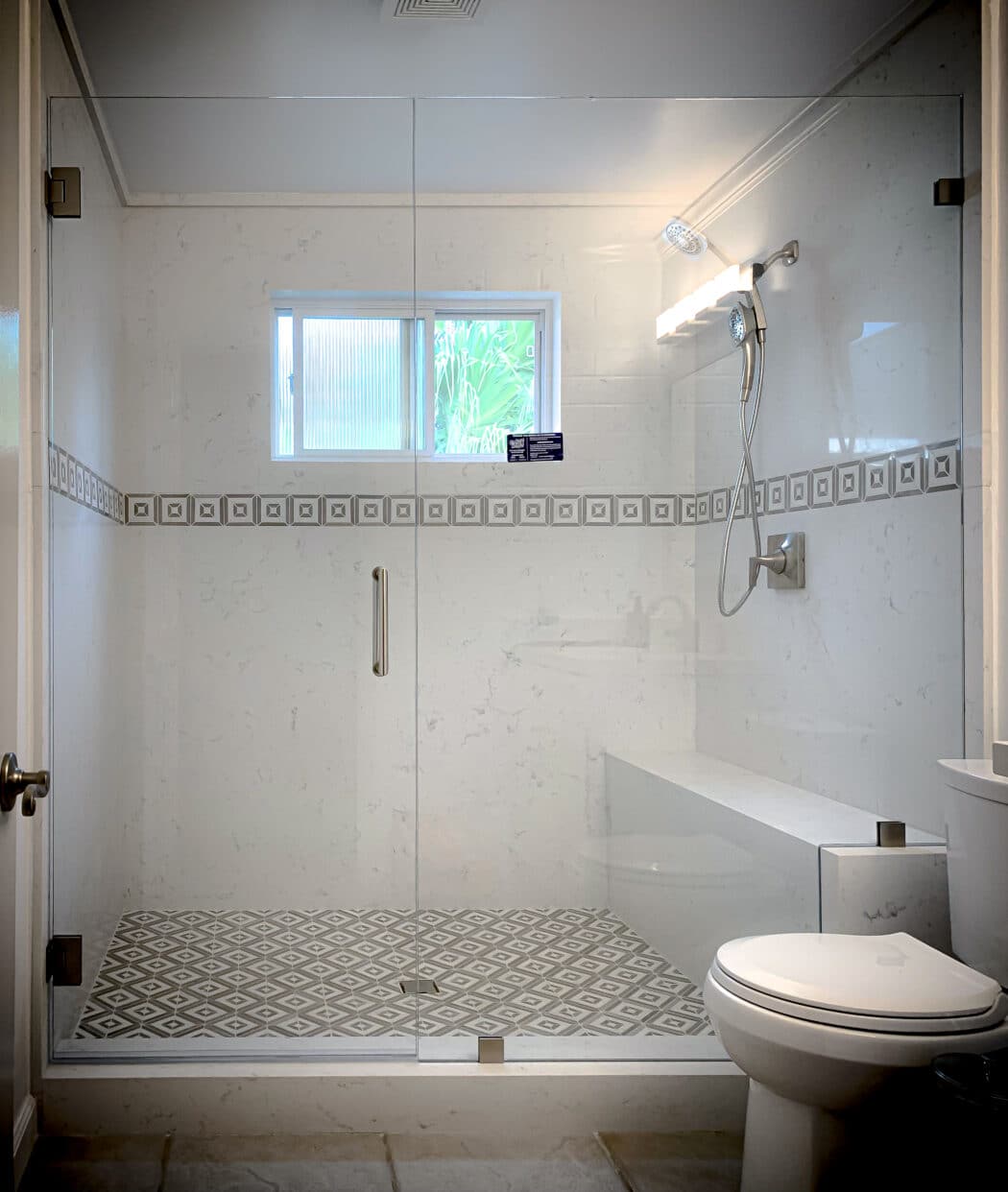 Hinged Frameless Shower Doors - Door Inline Showers