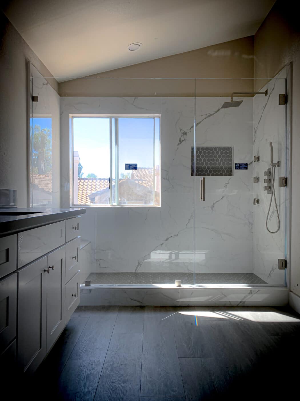 Hinged Frameless Shower Doors - Door Inline Showers
