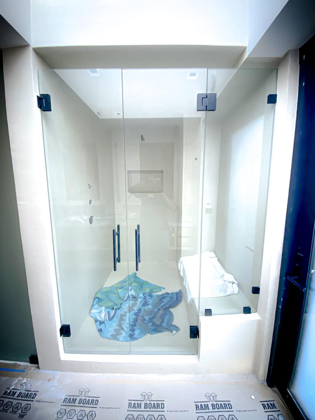 Hinged Frameless Shower Doors - Door Inline Showers