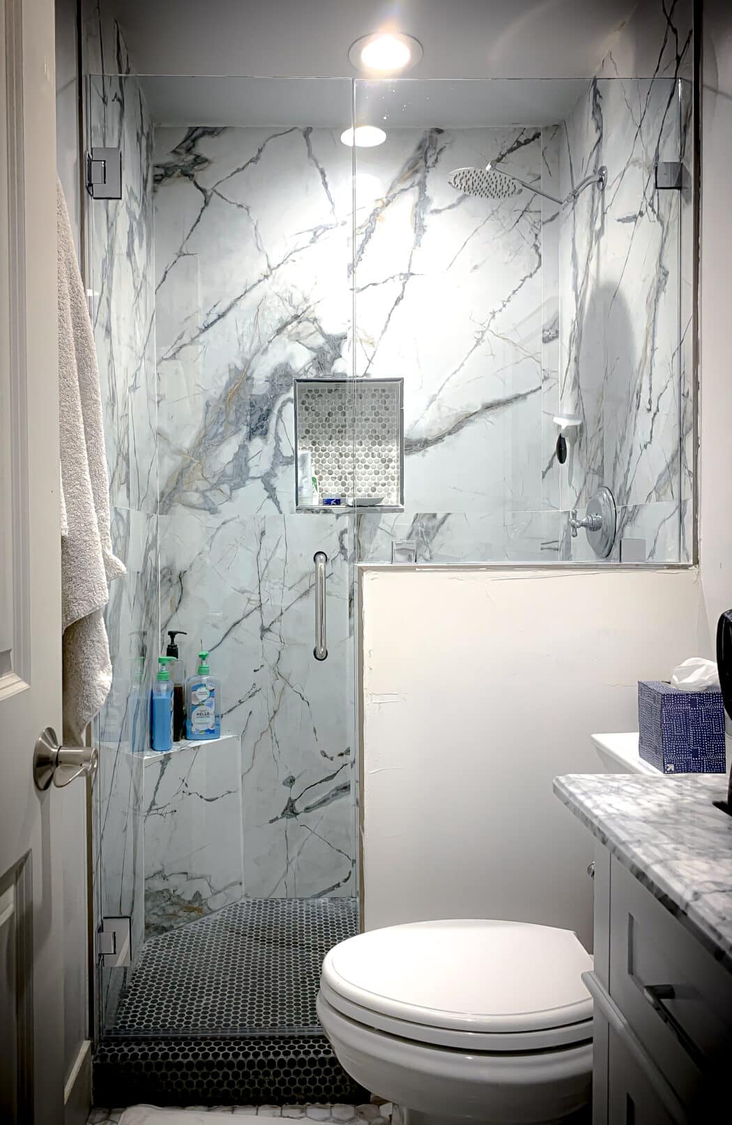 Hinged Frameless Shower Doors - Door Inline Showers