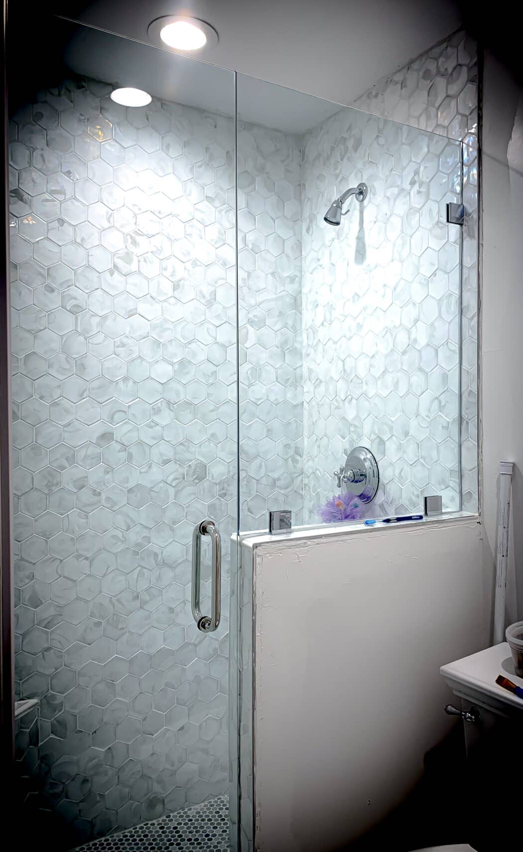 Hinged Frameless Shower Doors - Door Inline Showers