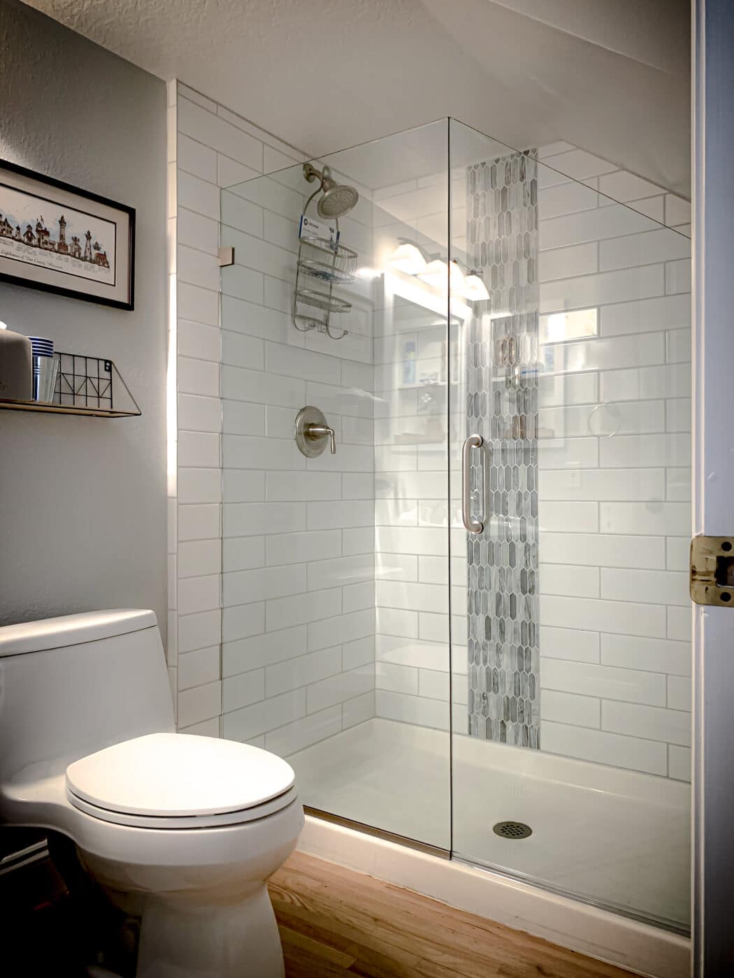 Hinged Frameless Shower Doors - Door Inline Showers
