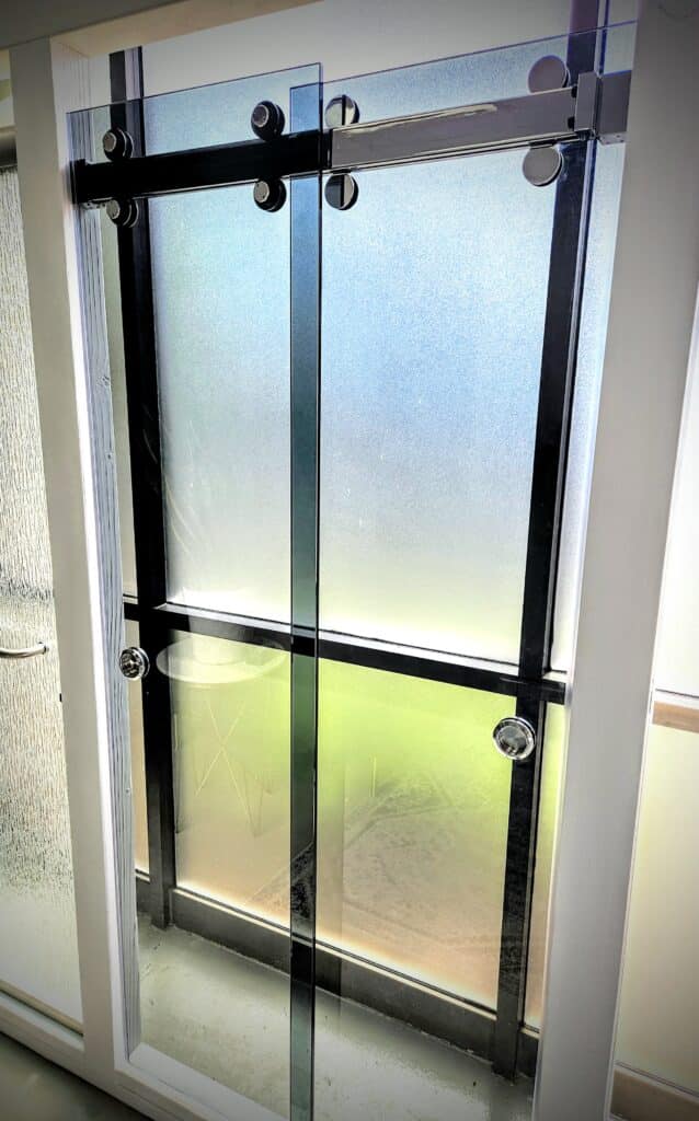 DuoVero Euro-Style Double Slide Frameless Shower Doors