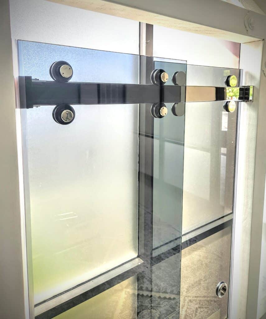 DuoVero Euro-Style Double Slide Frameless Shower Doors