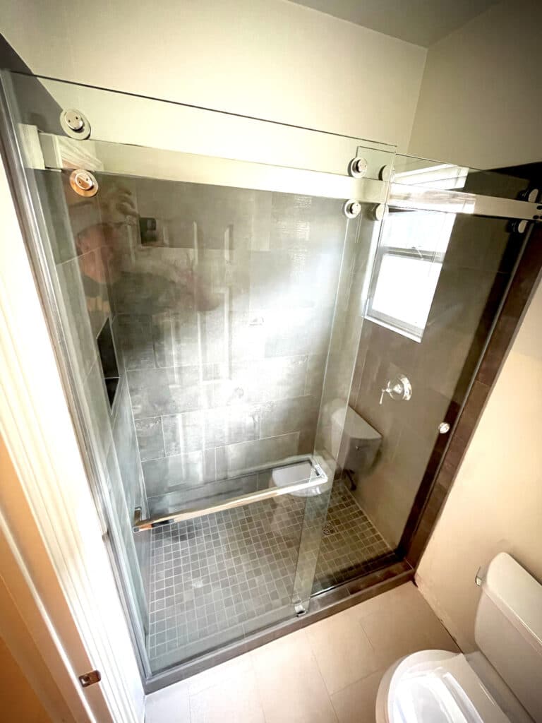 DuoVero Euro-Style Double Slide Frameless Shower Doors