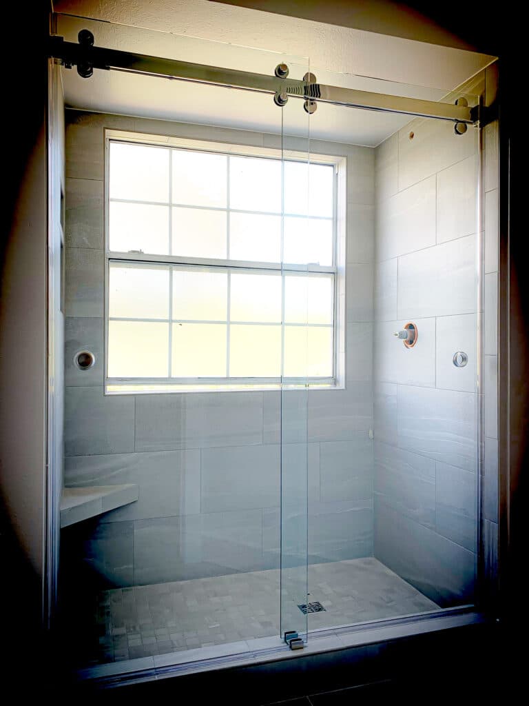 DuoVero Euro-Style Double Slide Frameless Shower Doors