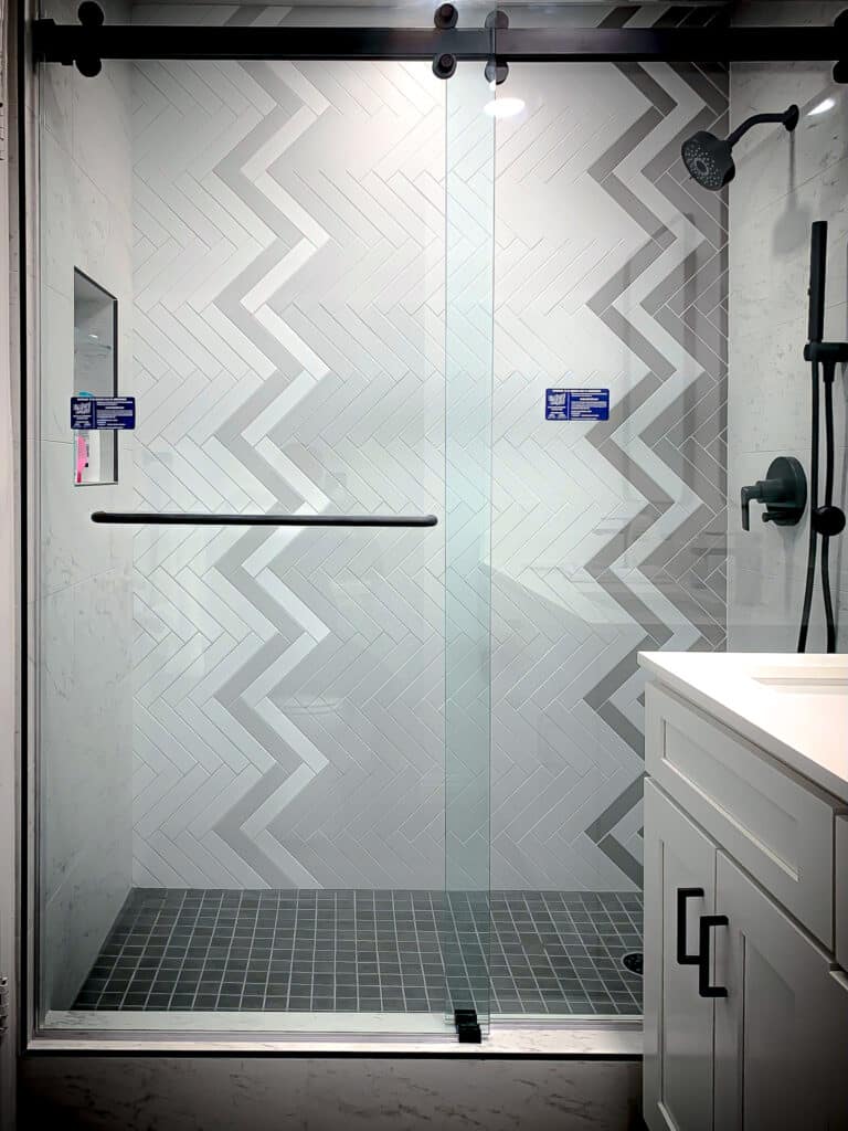 DuoVero Euro-Style Double Slide Frameless Shower Doors