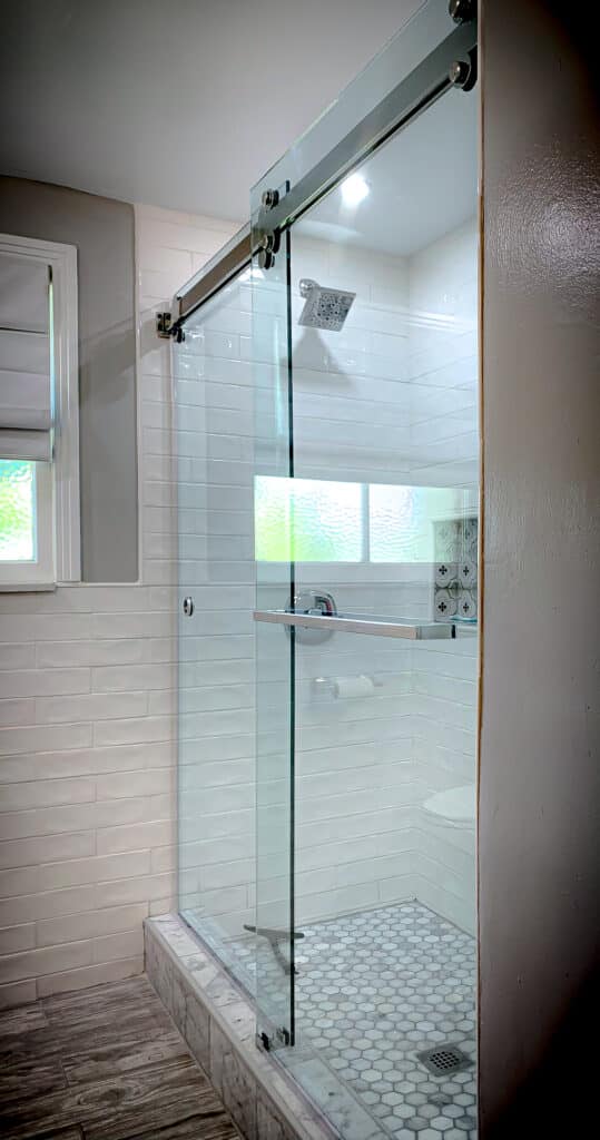 DuoVero Euro-Style Double Slide Frameless Shower Doors