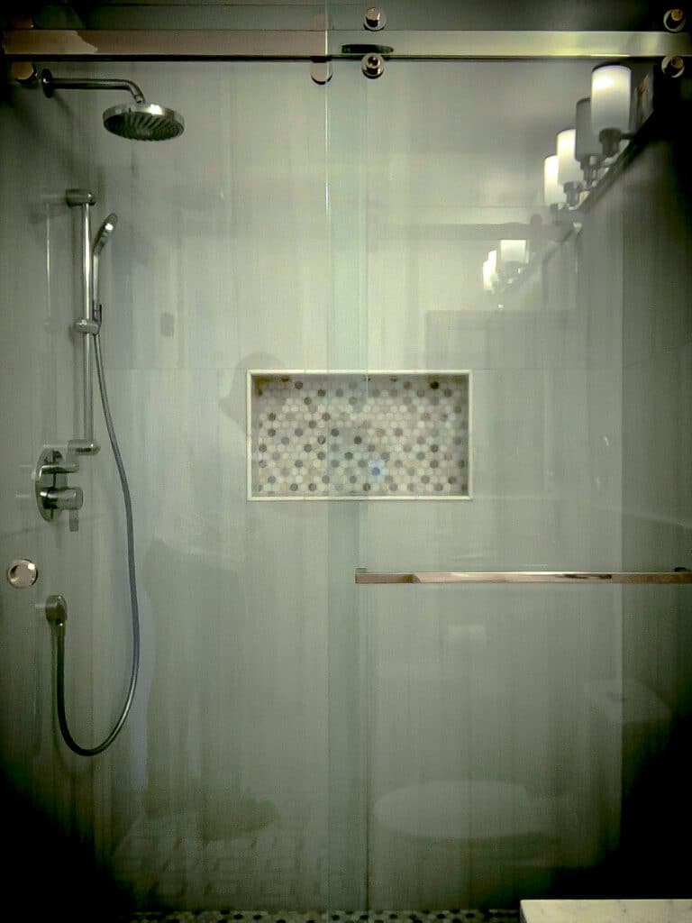 DuoVero Euro-Style Double Slide Frameless Shower Doors