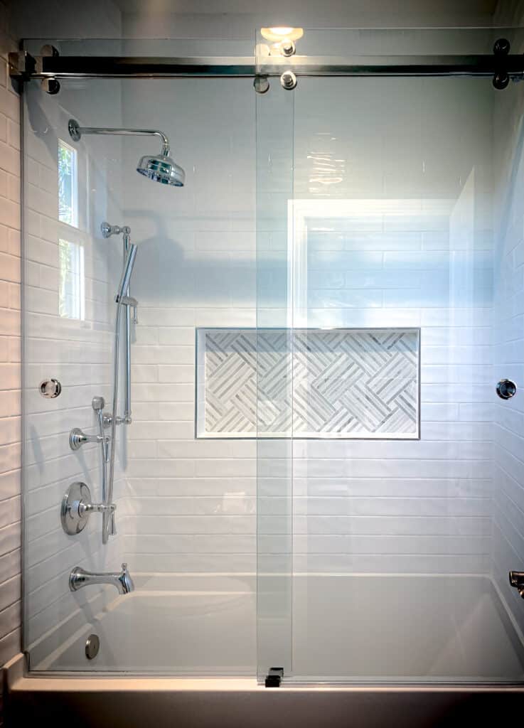DuoVero Euro-Style Double Slide Frameless Shower Doors