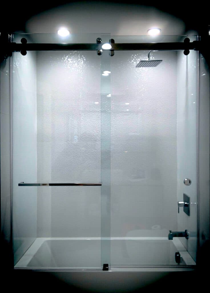 DuoVero Euro-Style Double Slide Frameless Shower Doors
