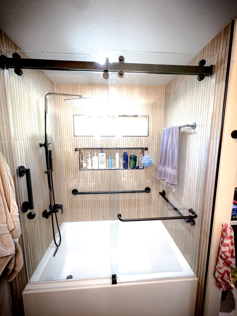 DuoVero Euro-Style Double Slide Frameless Shower Doors
