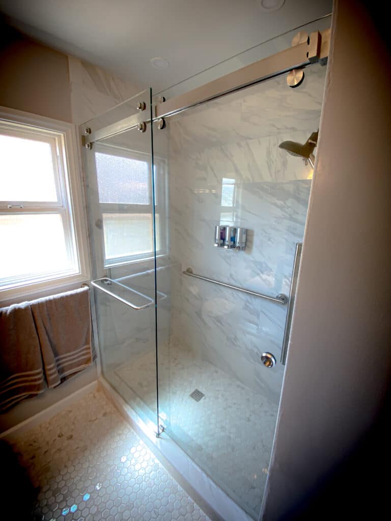 DuoVero Euro-Style Double Slide Frameless Shower Doors