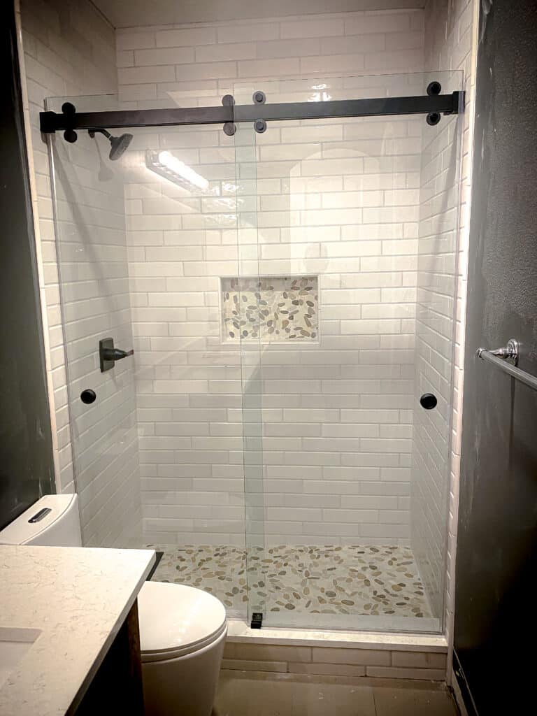 DuoVero Euro-Style Double Slide Frameless Shower Doors