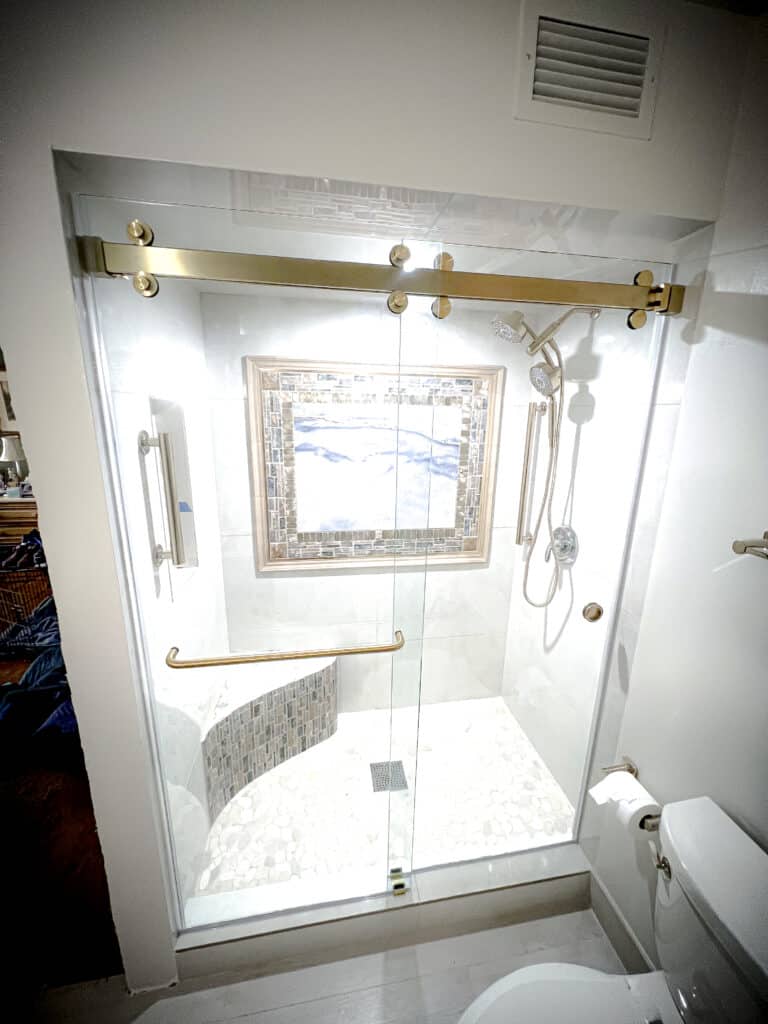 DuoVero Euro-Style Double Slide Frameless Shower Doors