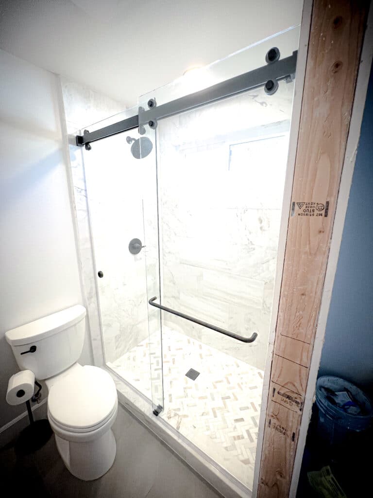 DuoVero Euro-Style Double Slide Frameless Shower Doors
