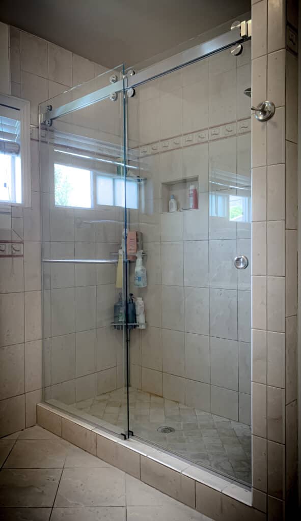 DuoVero Euro-Style Double Slide Frameless Shower Doors